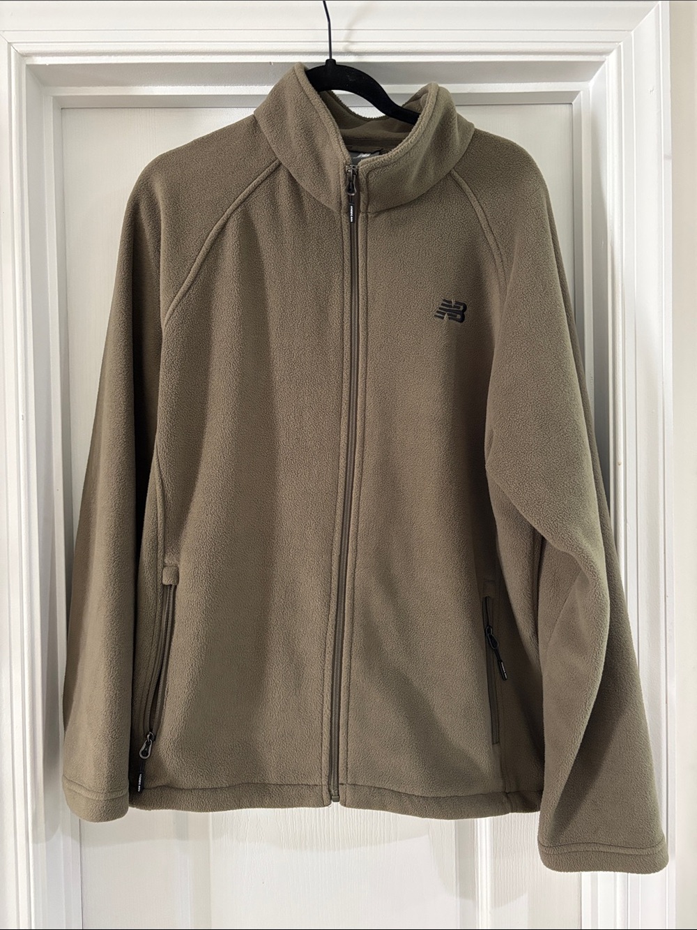 New Balance Men's Olive Full-Zip Fleece Jacket